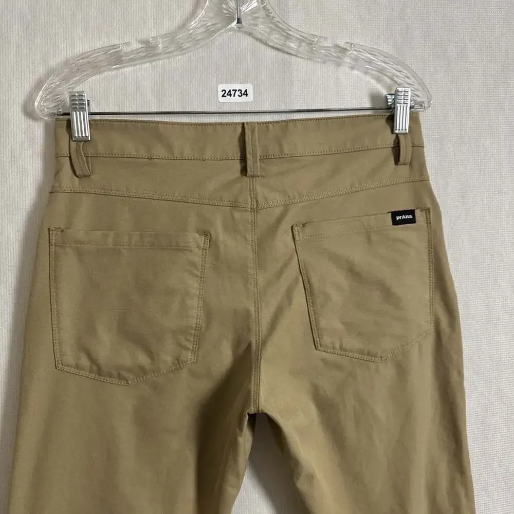 Prana Men's 30/32 Beige Stretch Polyester Slim Fit Chino Pants With Pockets